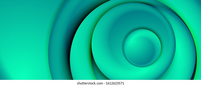 Vector 3d style abstract swirl circles, modern techno digital trendy abstract background. Vector Illustration For Wallpaper, Banner, Background, Card, Book Illustration, landing page