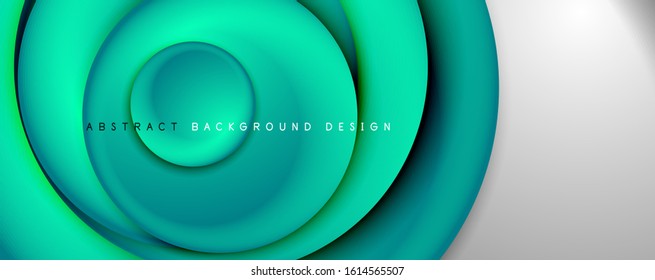 Vector 3d style abstract swirl circles, modern techno digital trendy abstract background. Vector Illustration For Wallpaper, Banner, Background, Card, Book Illustration, landing page