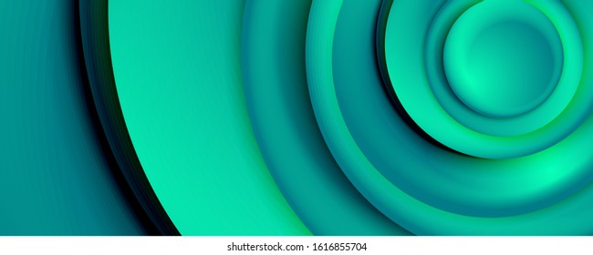 Vector 3d style abstract swirl circles, modern techno digital trendy abstract background. Vector Illustration For Wallpaper, Banner, Background, Card, Book Illustration, landing page