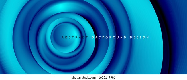 Vector 3d style abstract swirl circles, modern techno digital trendy abstract background. Vector Illustration For Wallpaper, Banner, Background, Card, Book Illustration, landing page