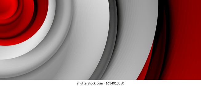 Circulos giratorios abstractos de estilo 3d, fondo abstracto moderno tecno digital de moda. Ilustración vectorial para fondo de escritorio, pancarta, fondo, tarjeta, ilustración del libro, página de inicio