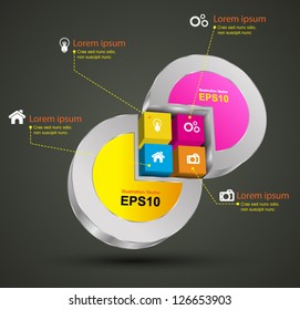 Vector 3D style / can use for  business background / modern template / education plan / business plan / can use for infographic