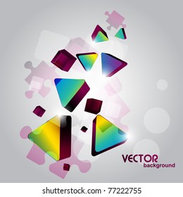 vector 3d style triangle background
