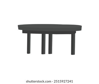 Vector 3d table for object presentation. Empty black top table on isolated background,table icon in different style vector illustration. two colored and black table vector icons designed in filled, ou