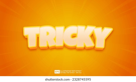 Vector 3d text editable tricky text effect font.