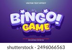 Vector 3d text effect bingo game title style