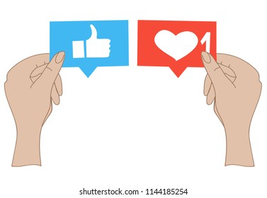 Vector 3D Thumb Up Blue Icons Abstract Illustration Isolated on White Background. Design Elements for Web, Internet, App, Analytics, Promotion, Marketing, SMM, CEO, Business