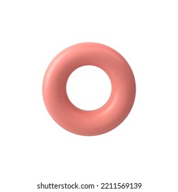 Vector 3d torus shape. Realistic 3d object.