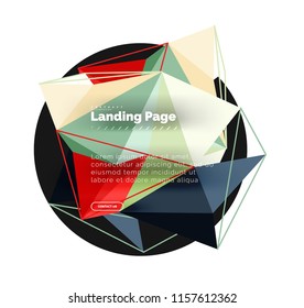 Vector 3d triangle abstract background design