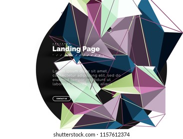 Vector 3d triangle abstract background design