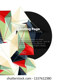 Vector 3d triangle abstract background design
