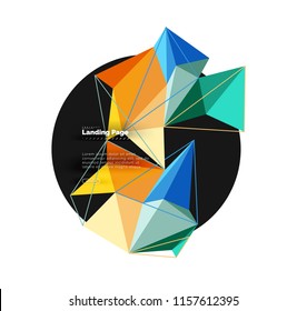 Vector 3d triangle abstract background design