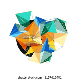 Vector 3d triangle abstract background design