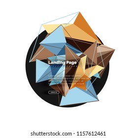 Vector 3d triangle abstract background design