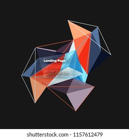 Vector 3d triangle abstract background design