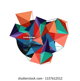 Vector 3d triangle abstract background design