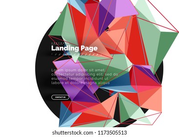 Vetor triângulo 3d fundo abstrato, design moderno geométrico poligonal