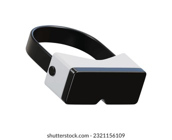 vector 3d virtual reality vr headset icon isolated 3d render illustration