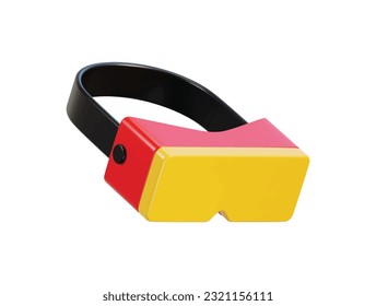 vector 3d virtual reality vr headset icon isolated 3d render illustration