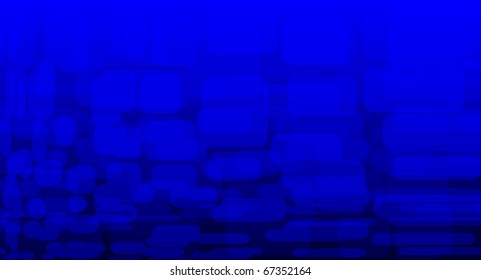 Vector 3D warped square on blue background