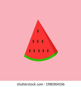 Vector 3d watermelon with simple and unique style