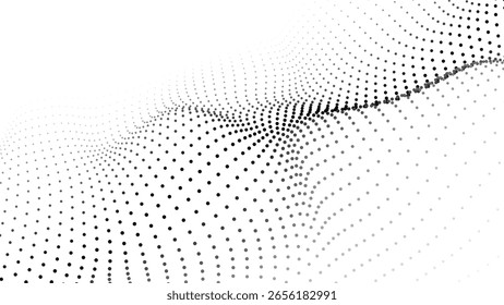 Onda 3D de Vector en el ciberespacio. Tecnologías de la información