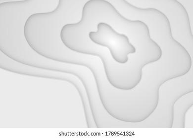 Textura de curva abstracta blanca vectorial 3D