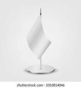 Vector 3D White blank flag