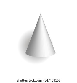 Vector 3d white cone