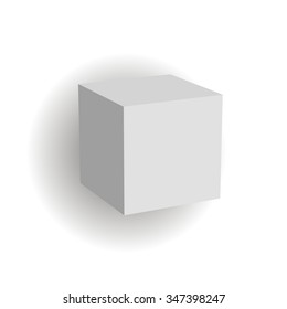 Vector 3d white cube