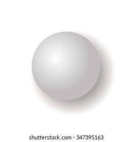 Vector 3d white sphere