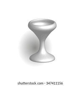 Vector 3d white wineglass