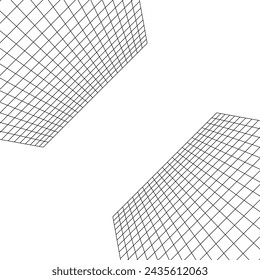 ilustración vectorial de formas de alambre 3D