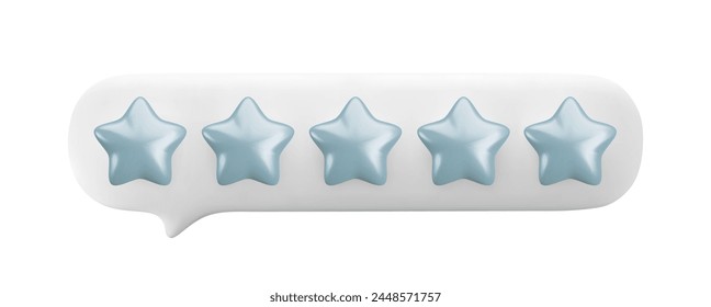 Vector 3d zero star out of five in white speech bubble. Realistic render of customer review, low rating, negative feedback concept. 3d bad quality service symbol isolated on white background.