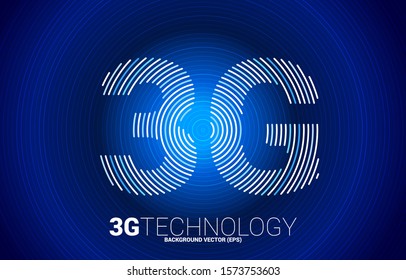 Vector 3G signal ripple line mobile network. Concept for mobile phone data sim card technology.