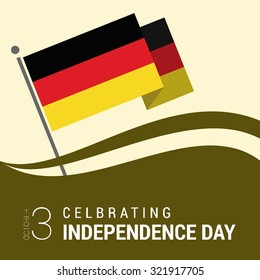 Vector 3rd October Germany Independence Day. Celebration Card. Illustration