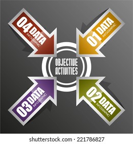 vector 4 arrow banners business infographic process diagram compare service banner presentatoin. 4 steps to achieve this goal. four glossy strip for your annotations. four full-color sticker.
