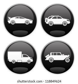 Vector. 4 Car icons.