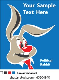 Vector 4-color Artwork Political Rabbit