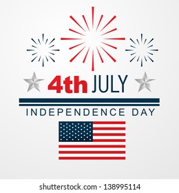 vector 4th of july american independence day design