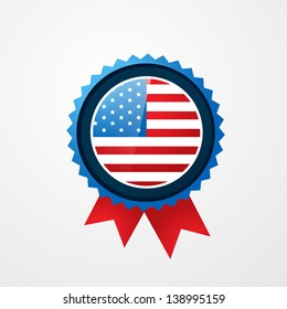 Vector 4th Of July American Independence Day Label Badge