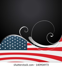 vector 4th of july american independence day design