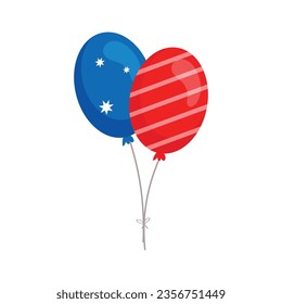 Vector 4th of july background with balloons bunch