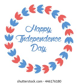 Vector 4Th of July greeting card. Celebration banner, typography poster. Happy independence day of United States of America calligraphy concept. USA freedom background.