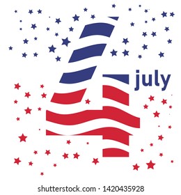 vector 4th of july independence day design art 