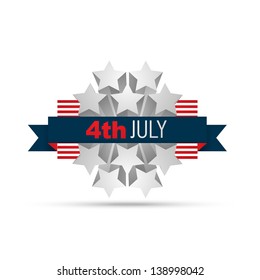 vector 4th of july label design