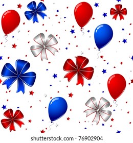 Vector of 4th of july seamless background