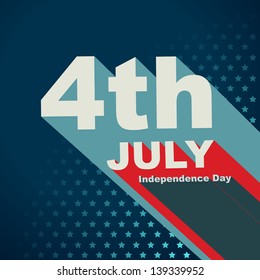 vector 4th of july text art