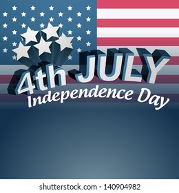 vector 4th of july text design