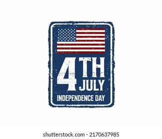 Vector 4th july USA Independence Day vintage rusty metal Poster